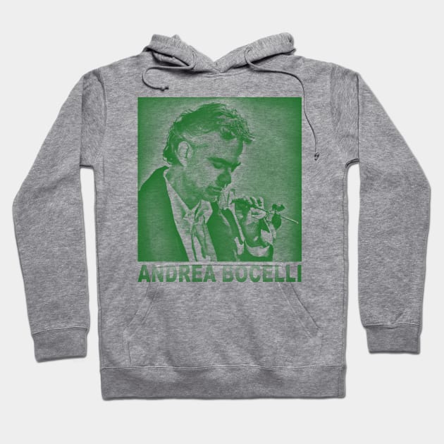 andrea bocelli - green solid style Hoodie by Loreatees